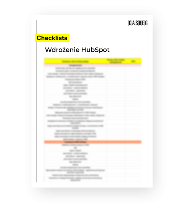 [CHECKLISTA] Wdrożenie HubSpot krok po kroku